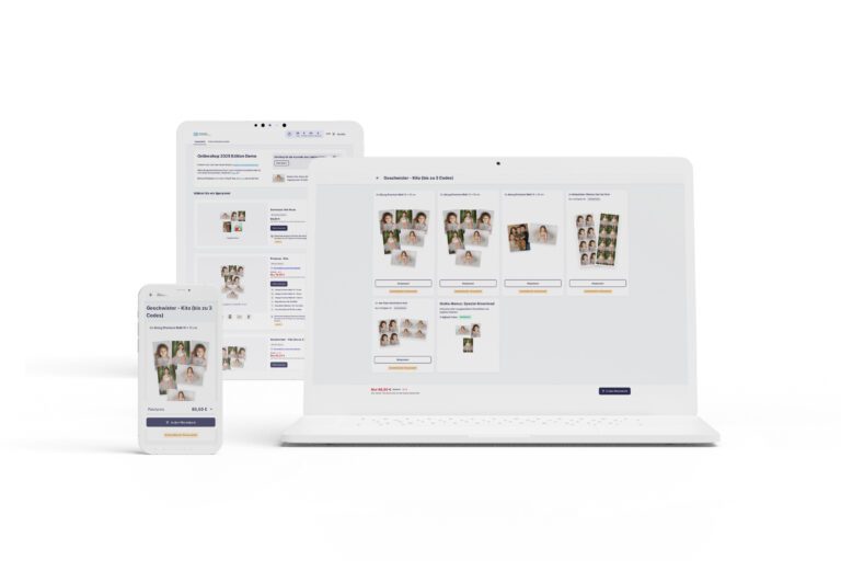 New GotPhoto shop on various devices showing responsiveness
